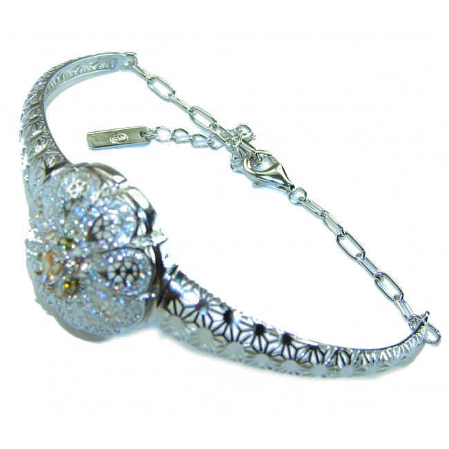 Casablanca - authentic 3.2 carat White topaz .925 Sterling Silver Bracelet - photo 2