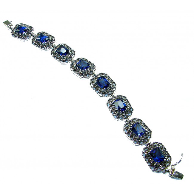 Real Gift of Nature 28.5 carat African Kyanite .928 Sterling Silver handcrafted Bracelet