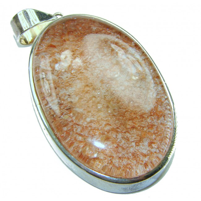 MASSIVE Incredible authentic 60.5 grams Phantom Quartz .925 Sterling Silver handmade pendant