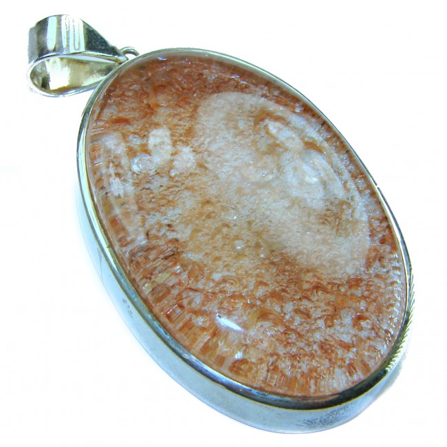 MASSIVE Incredible authentic 60.5 grams Phantom Quartz .925 Sterling Silver handmade pendant