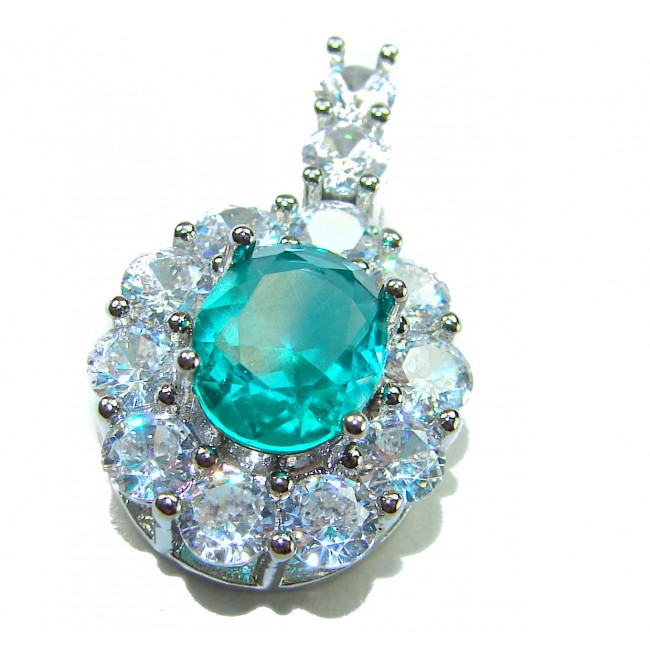 Divine Beauty 8.5 carat Aquamarine .925 Sterling Silver handcrafted pendant