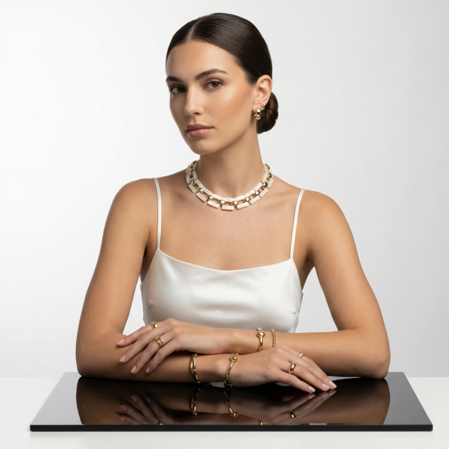 Rainbow Cascade Precious natural Blister Pearl 18K Gold over .925 Sterling Silver Necklace; 83.5 grams - photo 3