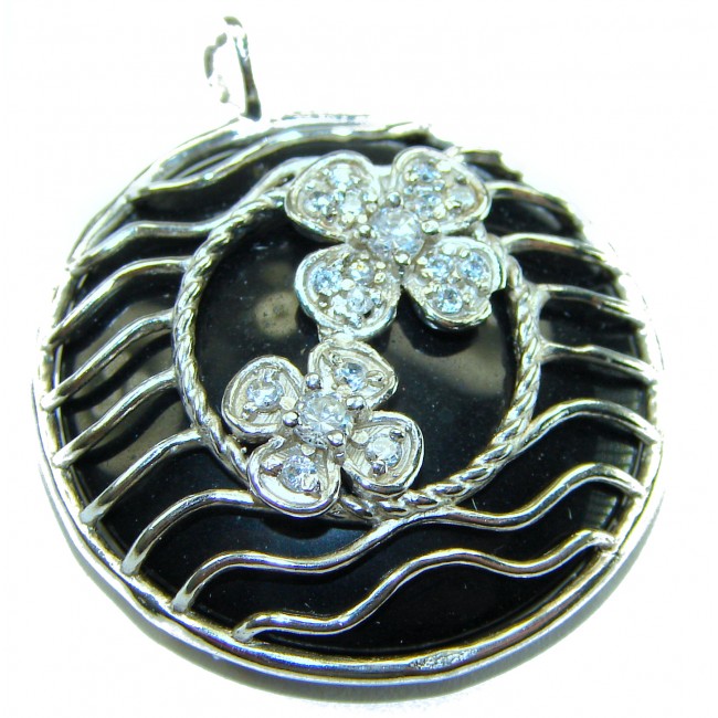 Genuine Onyx .925 Sterling Silver handcrafted pendant