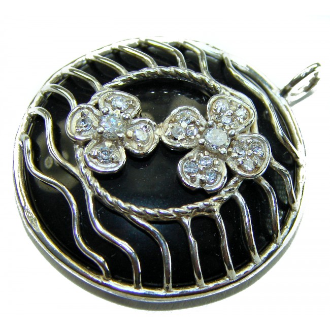 Genuine Onyx .925 Sterling Silver handcrafted pendant