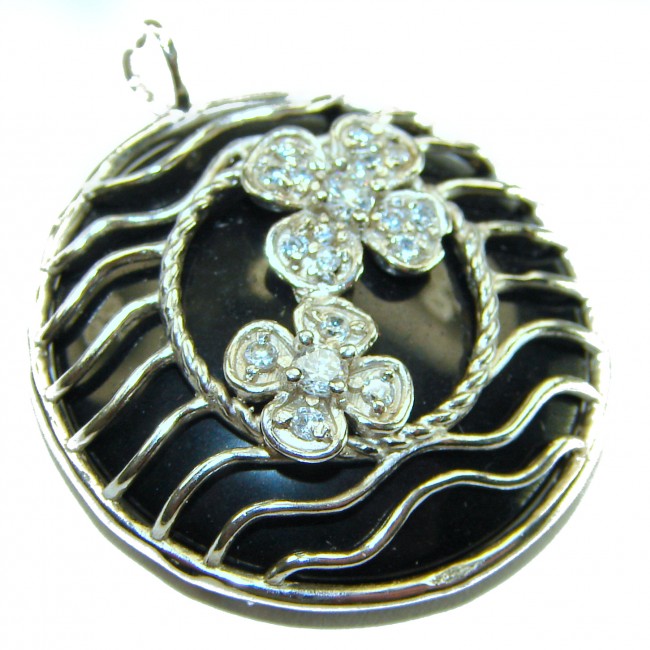 Genuine Onyx .925 Sterling Silver handcrafted pendant