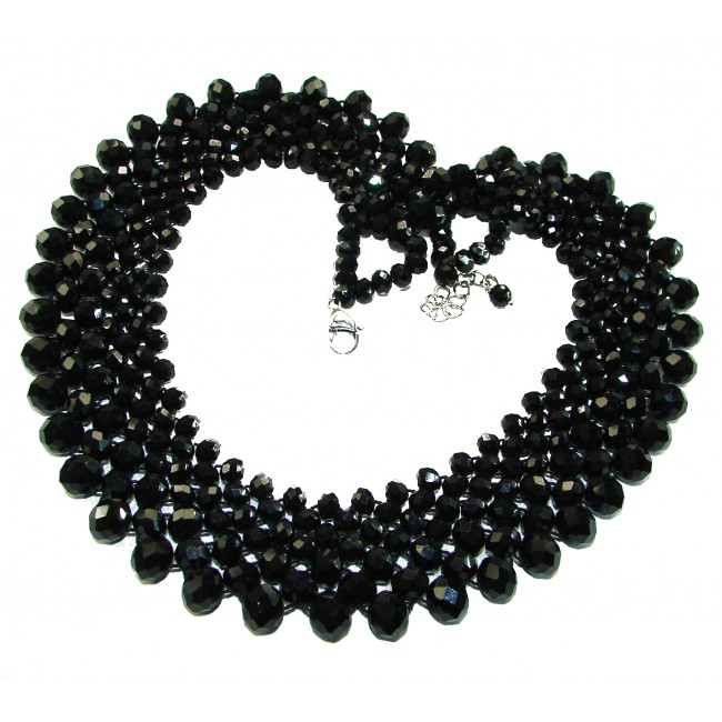 Rachel 250 carat Authentic Onyx .925 Sterling Silver handmade Necklace