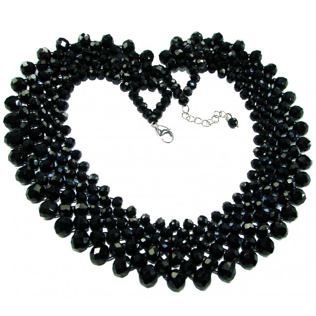 Rachel 250 carat Authentic Onyx .925 Sterling Silver handmade Necklace