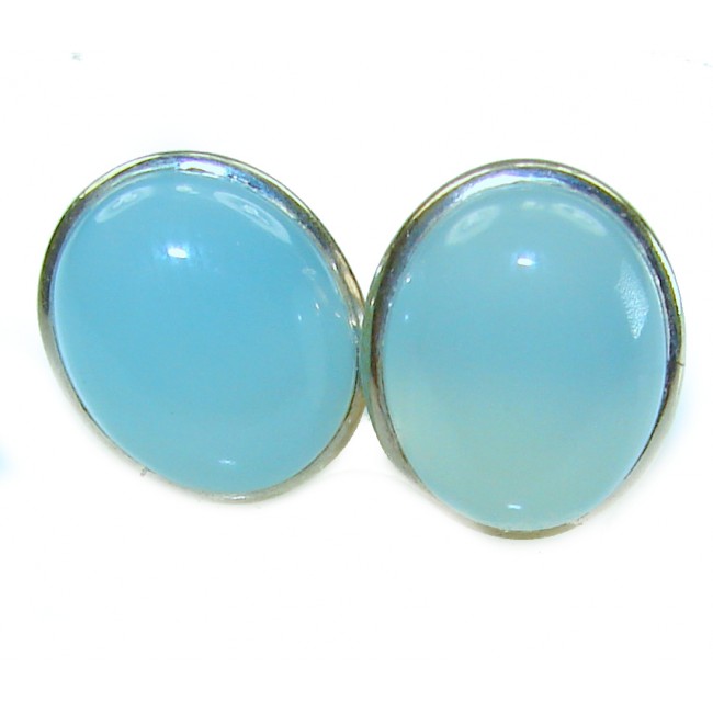 Eau Pure 8.5 carat AQUAMARINE .925 Sterling Silver Handcrafted Earrings