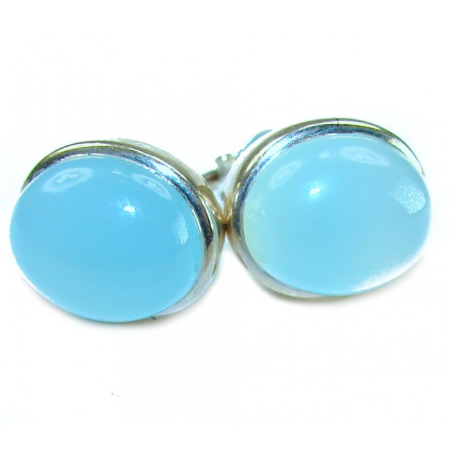 Eau Pure 8.5 carat AQUAMARINE .925 Sterling Silver Handcrafted Earrings