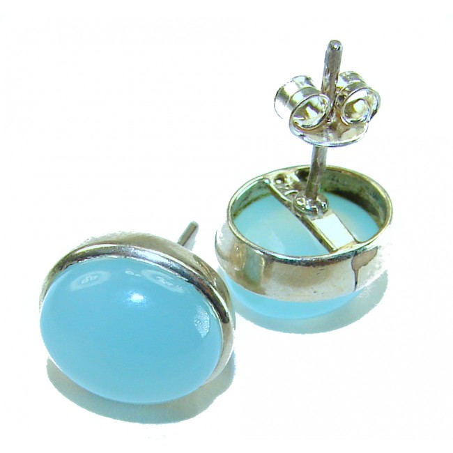 Eau Pure 8.5 carat AQUAMARINE .925 Sterling Silver Handcrafted Earrings