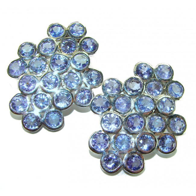 Giovanna - Authentic 17.9 carat Tanzanite .925 Sterling Silver handcrafted earrings