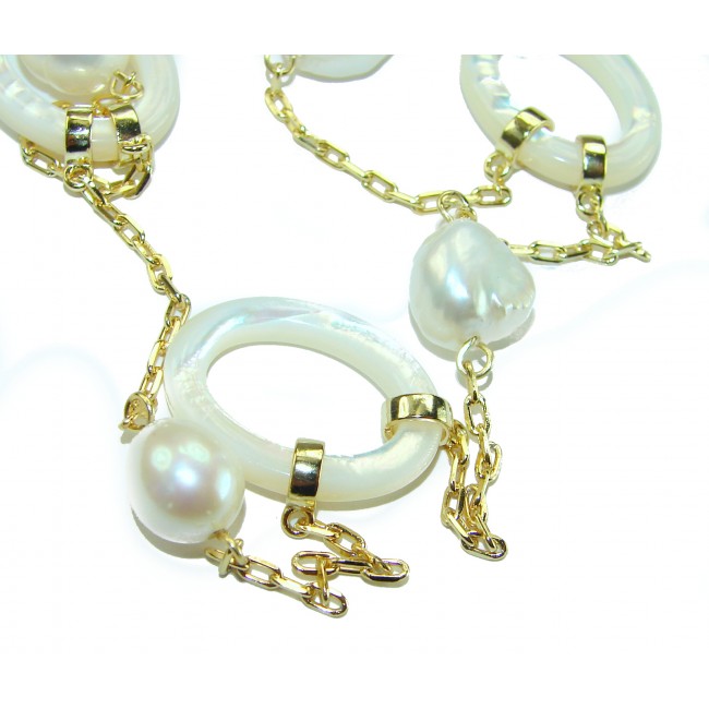 Precious White Blister Pearl 4K Gold over .925 Sterling Silver .925 Sterling Silver Necklace - photo 2