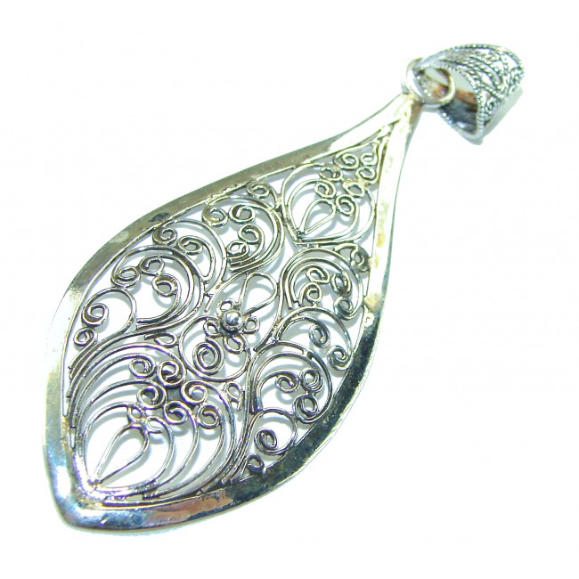Bali Spirit Large Sterling Beauty .925 Silver Bali handmade Pendant