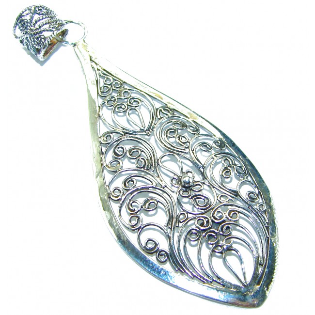 Bali Spirit Large Sterling Beauty .925 Silver Bali handmade Pendant