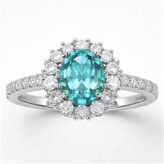 Eau Pure 3.5 carat Paraiba Tourmaline .925 Sterling Silver Handcrafted Ring size 8 1/4