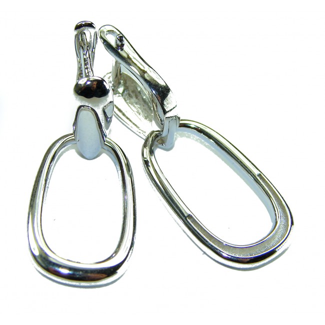 Modern design Blister Pearl .925 Sterling Silver handmade Bali made Earrings