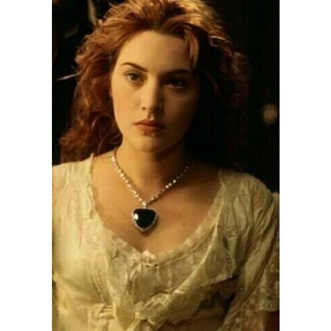 Titanic - Heart of The Ocean Necklace ~ 30.5 Ct Blue Sapphire Necklace In 925 Sterling Silver necklace