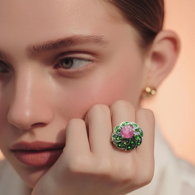 Magnificent Jewel 4.5 carat Ruby .925 Sterling Silver handcrafted incredible ring s. 6 1/4 - photo 2