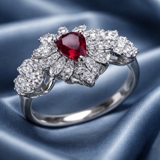 2.5 carat Ruby .925 Sterling Silver handcrafted incredible ring s. 7 - photo 4