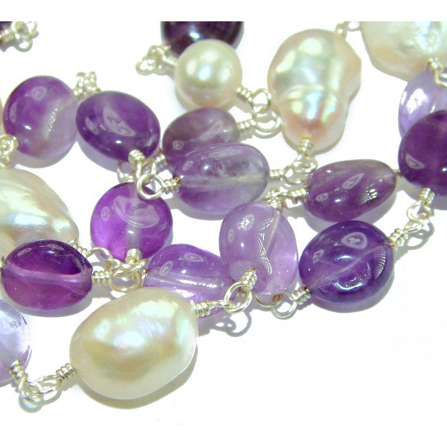Emma 49.2 carat Natural Amethyst .925 Sterling Silver .925 Sterling Silver Necklace - photo 2