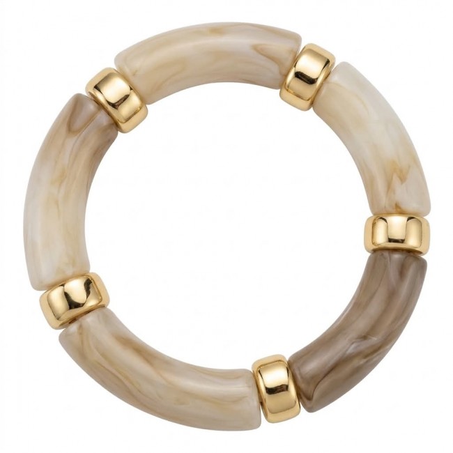 Modern Design Precious Natural Raisin Golden stretch bracelet - photo 2