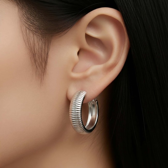 Stella Precious Natural Fahion Silver Women earrings - photo 1