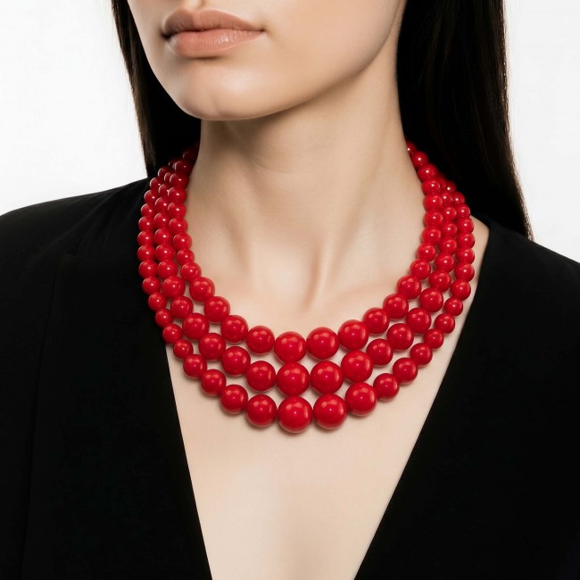 Summer Sublime natural Red handmade FASHION Necklace - photo 2