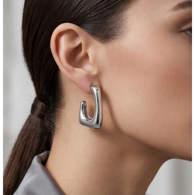 Modern Concept handmade silver earrings - photo 2