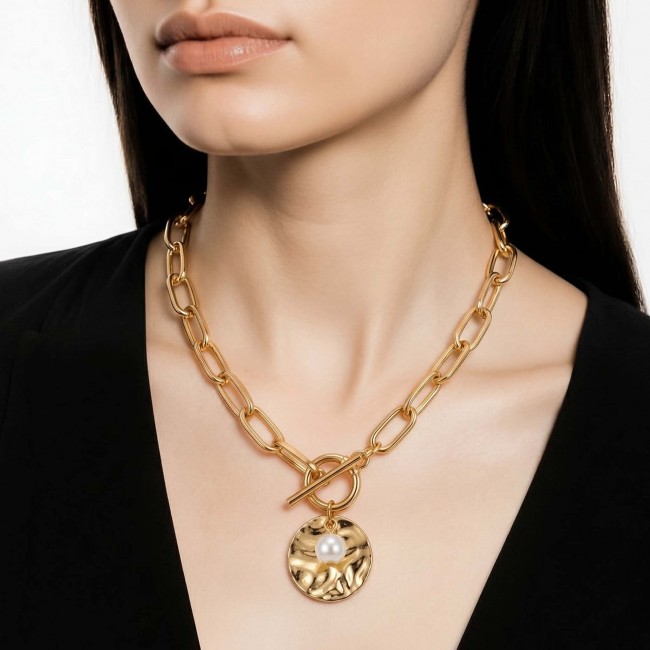 Precious Pearl Golden Statement Necklace - photo 2