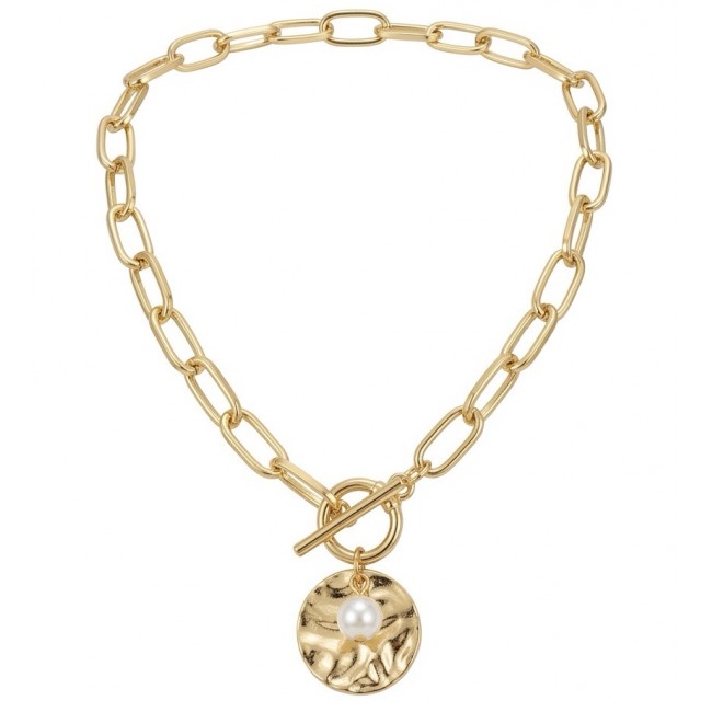 Precious Pearl Golden Statement Necklace - photo 1