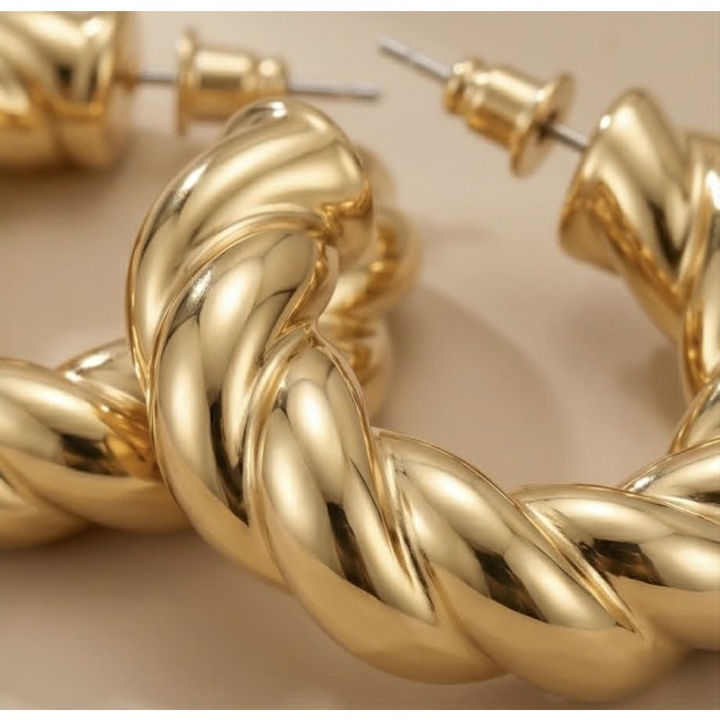 Allure Silver handcrafted hoop earrings - photo 2