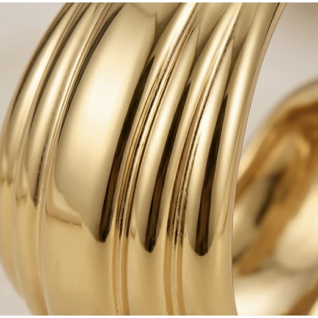 Allure Golden tone handcrafted Stylish earrings - photo 2