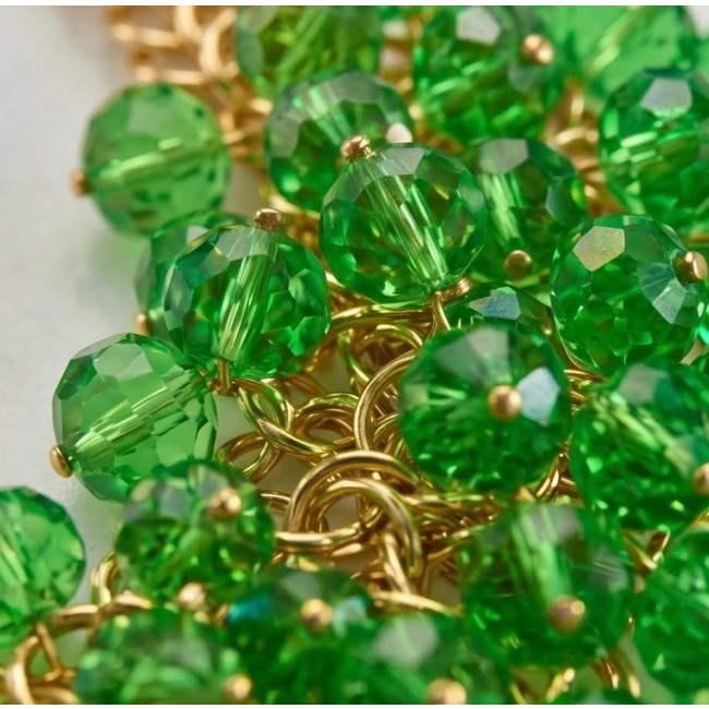 Emma 229.8 carat Green Topaz golden Handcrafted necklace - photo 2