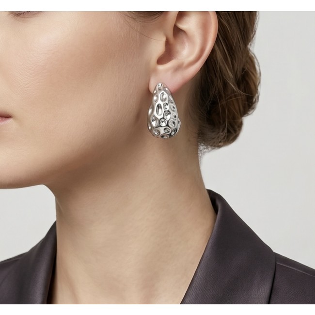 Allure silver handcrafted earrings - photo 1