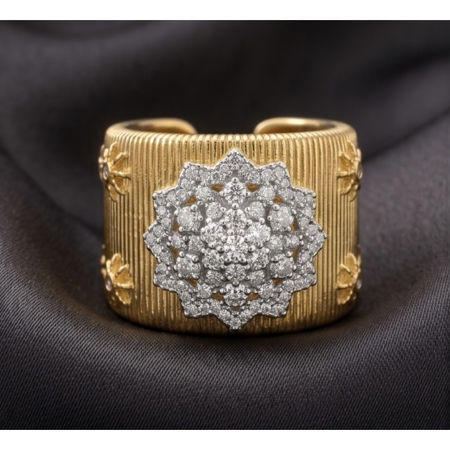 Dolce Vita - Precious Natural 9.5 carat White Topaz 2 tones .925 Sterling Silver handcrafted Ring size 7 - photo 4