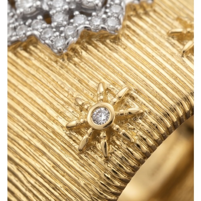 Dolce Vita - Precious Natural 9.5 carat White Topaz 2 tones .925 Sterling Silver handcrafted Ring size 7 - photo 3