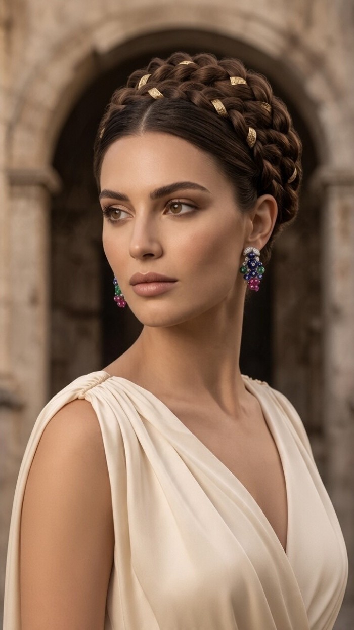 RARE BEAUTY! Valentina 16.2 carat CARVED Ruby Emerald Sapphire .925 Sterling Silver dipped in rhodium Statement handcrafted earrings - photo 3