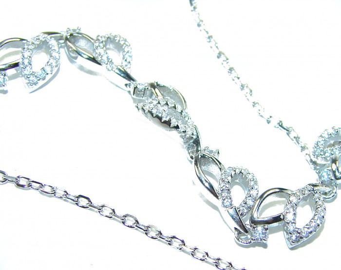 Dazzling Star Exclusive White Topaz .925 Sterling Silver handcrafted .925 Sterling Silver Bracelet - photo 1