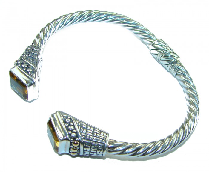 Bali Legacy 12.5 carat authentic Citrine Floral Bracelet in .925 Sterling Silver - photo 1