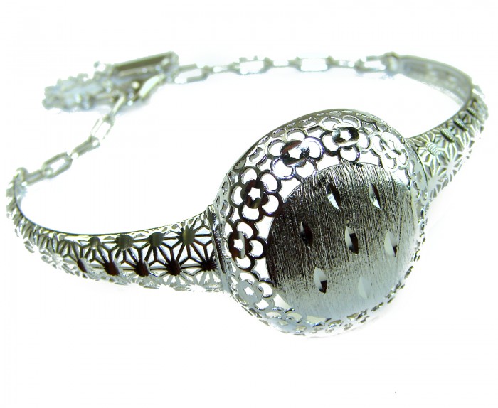Casablanca Italy made .925 Sterling Silver Bracelet - Side view of Casablanca Italy .925 Sterling Silver Bracelet.