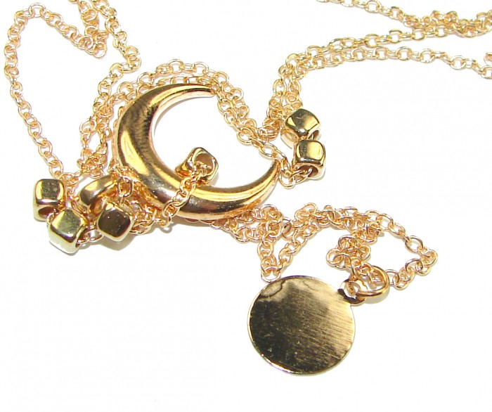Multilayer Necklace Gold over .925 Sterling Silver handcrafted necklace - photo 1