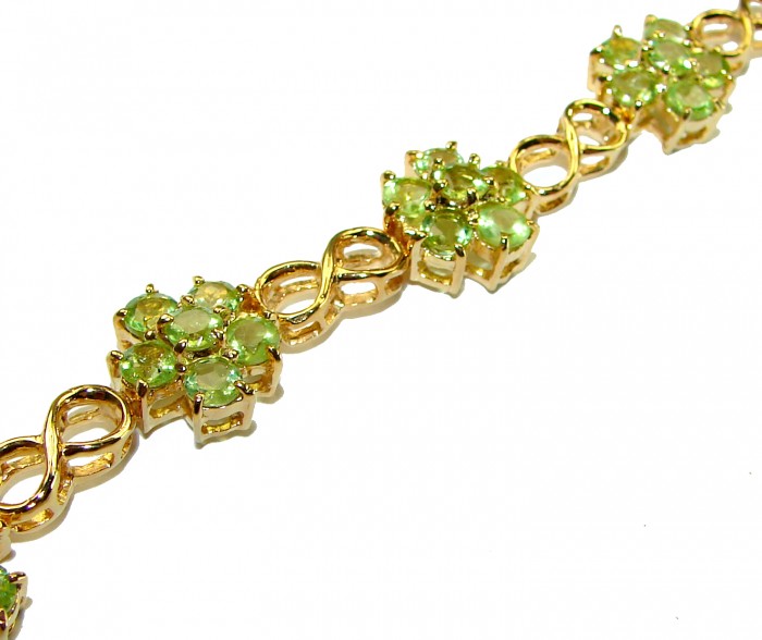 Alessia authentic Peridot 14K Gold over .925 Sterling Silver handmade Bracelet - photo 1