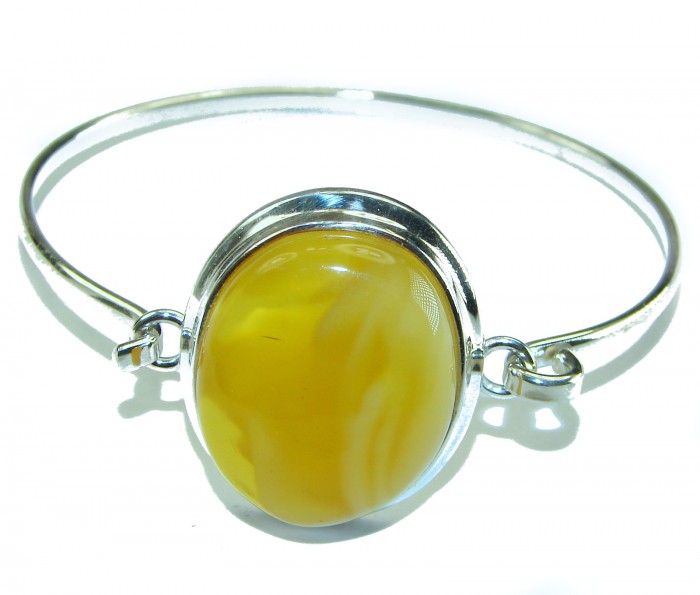 Excellent Baltic Amber .925 Sterling Silver entirely handcrafted Bracelet - photo 2