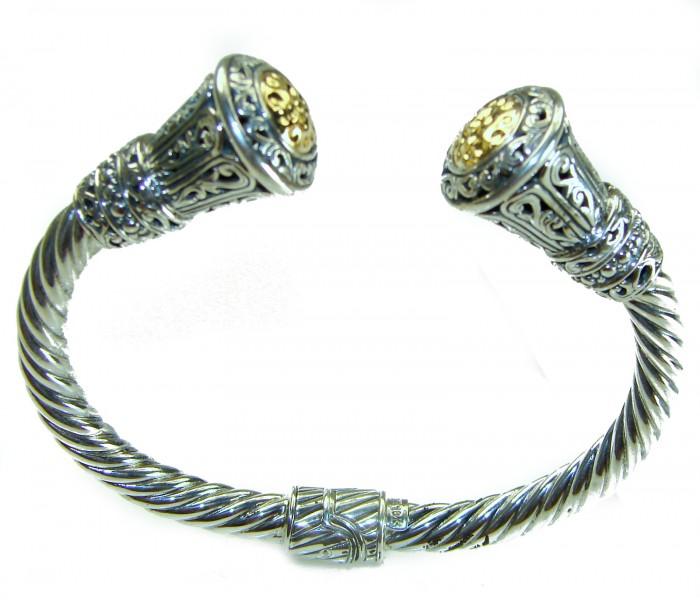 Bali Legacy 39.5 grams authentic 14K Gold over .925 Sterling Silver handcrafted bracelet - photo 4