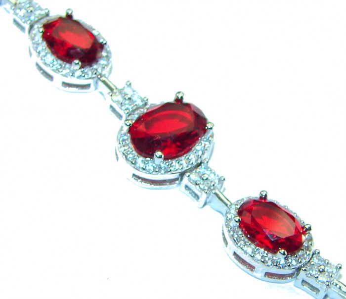True Passion authentic Ruby .925 Sterling Silver handmade Bracelet - photo 1