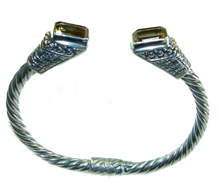 Bali Legacy 12.5 carat authentic Citrine Floral Bracelet in .925 Sterling Silver - photo 2
