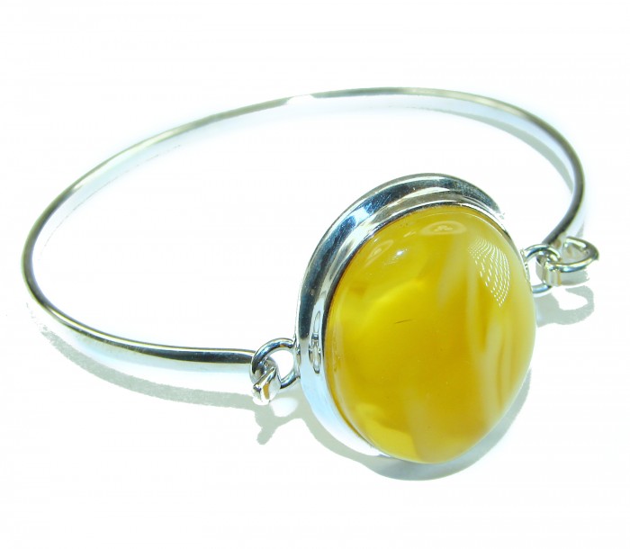 Excellent Baltic Amber .925 Sterling Silver entirely handcrafted Bracelet - photo 3