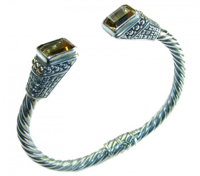 Bali Legacy 12.5 carat authentic Citrine Floral Bracelet in .925 Sterling Silver - photo 3
