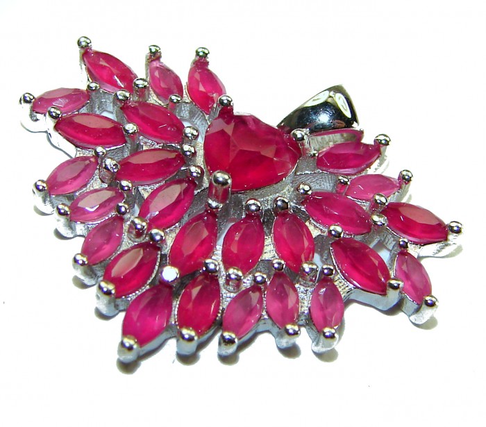 Angel's Heart 10 carat Ruby .925 Sterling Silver handmade pendant - photo 3
