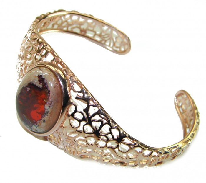Dolce Vita Authentic 28.5 carat Mexican Opal handmade 14K Rose Gold over .925 Sterling Silver Bracelet / Cuff - photo 1